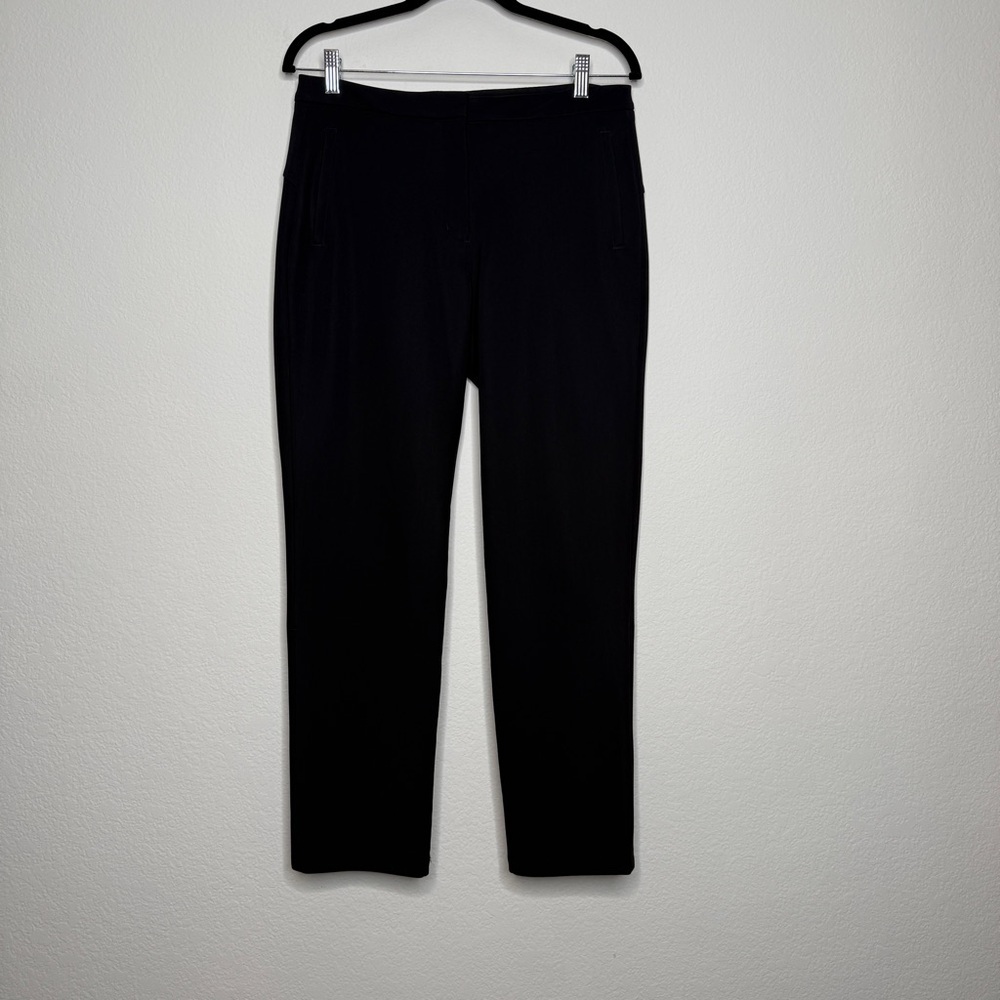 Lululemon On The Move Pants Black Zipper Fly Pockets Cropped 28" Size 8